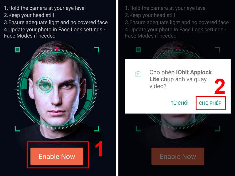 Nhấn Enable Now v&agrave; Chọn Cho ph&eacute;p